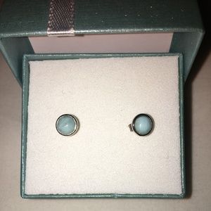 NEW LARIMAR Earrings Child Size 925 Silver